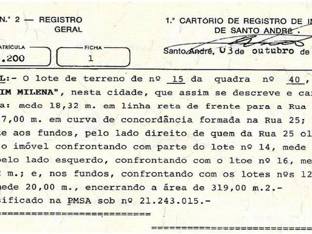 #8682 - Terreno para Venda em Santo André - SP - 2